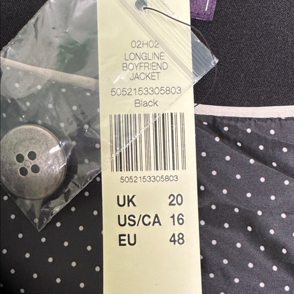 Long Tall Sally Longline Boyfriend Jacket - Picture 10 of 11